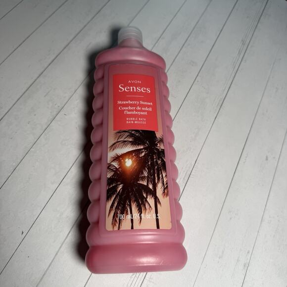 Avon Senses Strawberry Sunset Bubble Bath 24 fl. oz. - Picture 3 of 5
